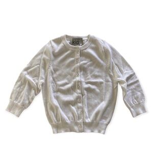Autumn cashmere Kids Girls Cotton Cardigan Sweater White 4/5 6 8 NWT